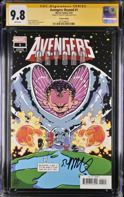 Avengers Beyond #1 Cgc Ss 9.8 Skottie Young Variant Beyonder Iron Man Hulk Thor