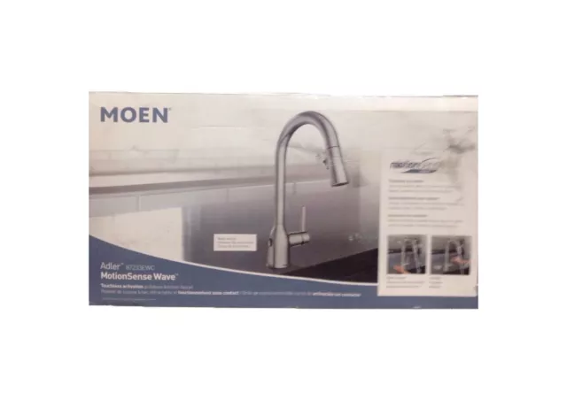 MOEN Adler Touchless Single-Handle Pull-Down Sprayer Kitchen Faucet Chrome