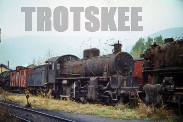 35mm Slide TCDD Turkey Railways Steam Loco 34008 Karabuk 1983 Original Turkish