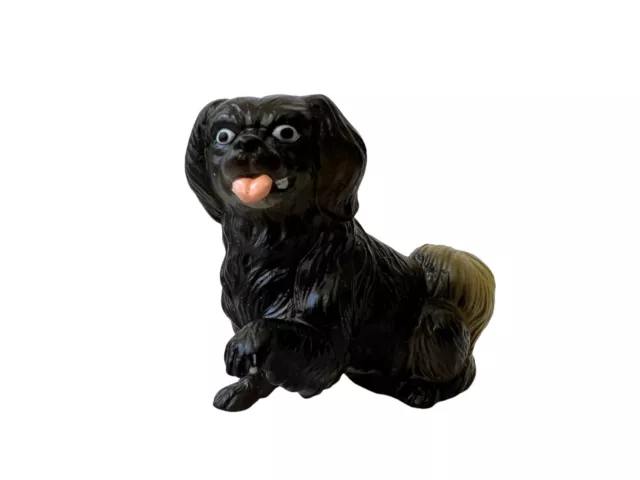 Vintage New Ray Tibetan Spaniel Dog Novelty Toy Rubber Figure