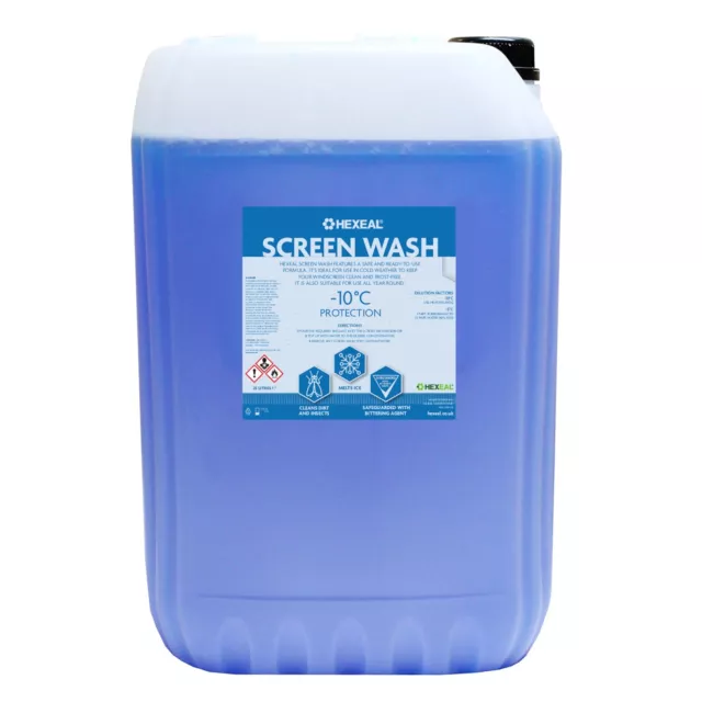 Hexeal Screenwash -10⁰C | 25L | All Seasons Concentrated Screenwash