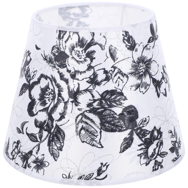 Lámparas de mesita de noche pantalla decoración floral flores pantalla de lámpara accesorios de lámpara hierro