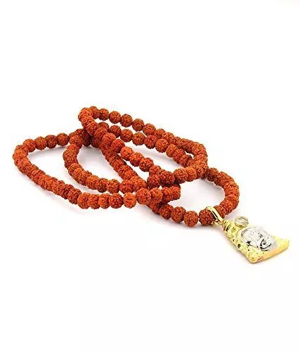 Rudraksha Mala with Hanuman Chalisa Yantra Locket Bless & Protect You (5- Mukhi)