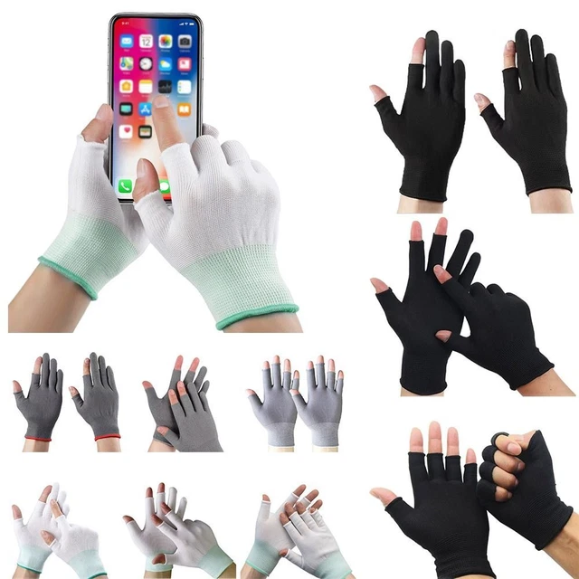 Flexible Half Finger Mittens Nylon Touch Screen Glove  Electronic Factory