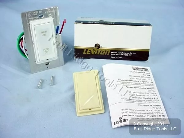 Leviton White or Ivory Light Control Switch SC120 3