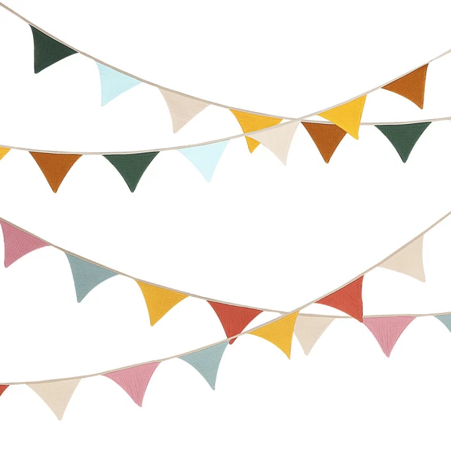 2PCS BUNTING FLAGS Pennant Banner Cloth Triangle Bunting Banner Party ...