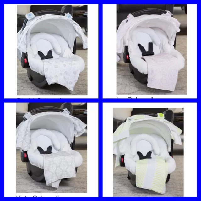 Muslin Whole Caboodle Carseat Canopy 5 piece Set Baby Infant Car Seat