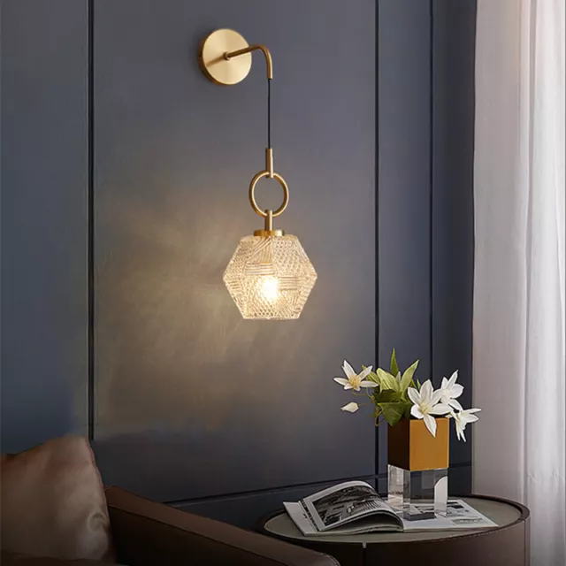 Indoor Wall Lamp Room Wall Light Bar Glass Wall Sconce Home Copper Wall Lighting