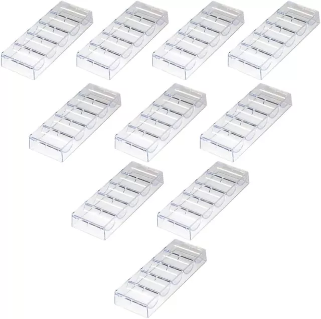 GSE Clear Acrylic Poker Chip Rack, Casino Poker Chip Tray. Each Holds 100 Chips.