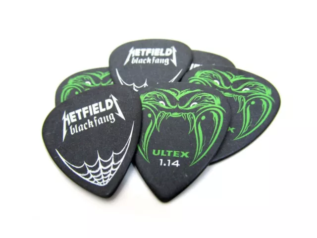 Dunlop Guitar Picks James Hetfield (Metallica) Black Fang 1.14mm 6 Picks