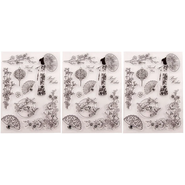 3 stücke klar stempel transparent dichtstempel für diy scrapbooking handwerk pho