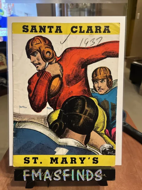 N1 1937 SAINT MARY’S SANTA CLARA CA Vintage College Football Program