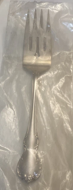Towle French Provincial Pattern Sterling Silver 8 1/4"Cold Meat Serving Fork New