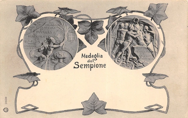 19-49B) Cartolina Medaglia Del Sempione
