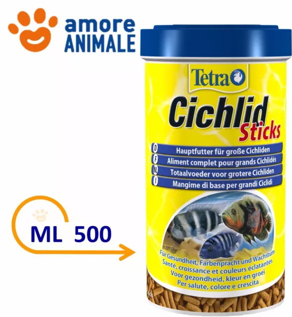 Tetra Cichlid Sticks 500 ml - Mangime in stick per Ciclidi e pesci grossa taglia