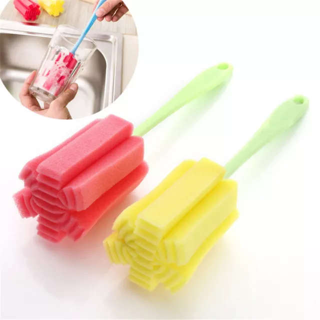 1PC Baby Bottle Brush Sponge Plastic Feeding Nipple Cup Cleaner Cleaning Tool