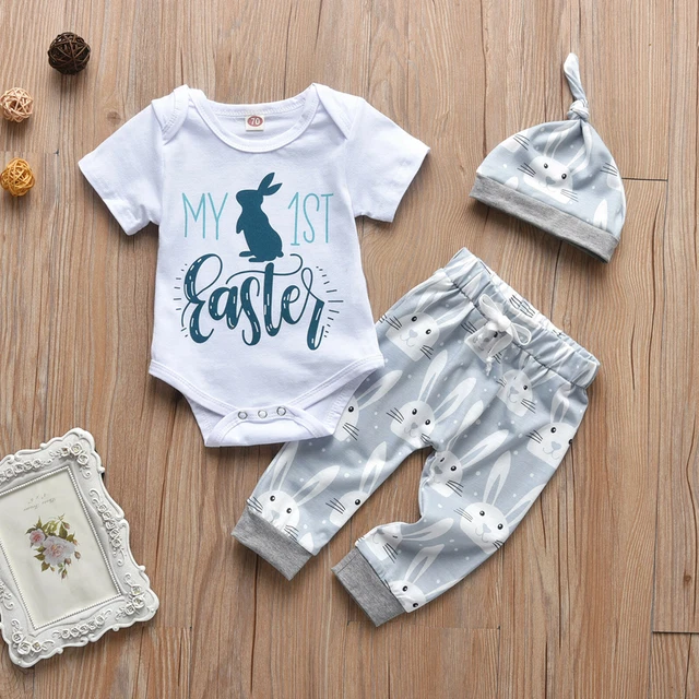 Newborn Infant Baby Girl Boy Clothes Romper Tops Jumpsuit Pants Hat Outfits