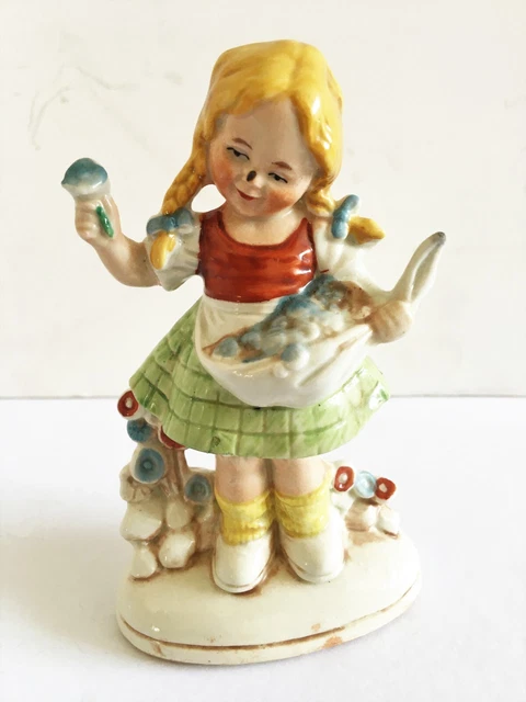 PAIRE DE SUJETS ENFANT en BISCUIT POLYCHROME GERMANY ALLEMAGNE - signé 2