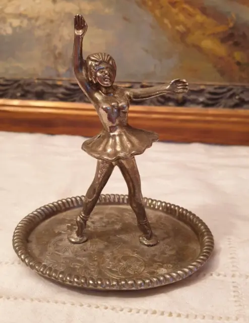 Ballerina versilberte Figur H-10cm