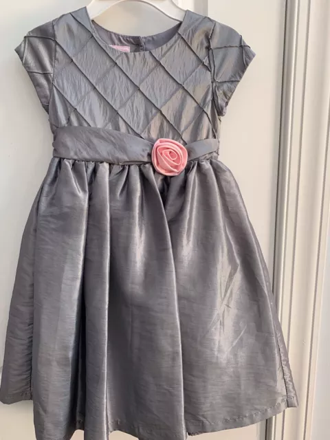 Girls Marmellata Classics Size 6X Silver Gray Pintuck Easter/ Party Dress