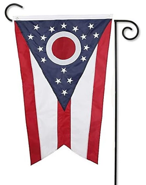 State of Ohio Garden Flag ~ 12x20 ~ Quality  Double Sided