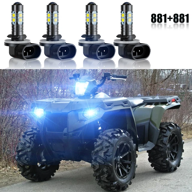 4PC LED Headlight Bulbs For Polaris Sportsman 500 4x4 HO 2006-2013 BLUE