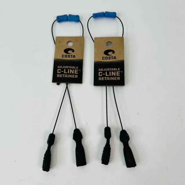 Lot Of 2 Costa Del Mar CA11 C-Line Retainer Black/Blue Adjustable