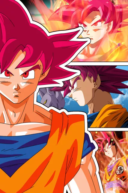 DRAGON BALL GT Goku Super Saiyan 4 12in x 18in Poster Free