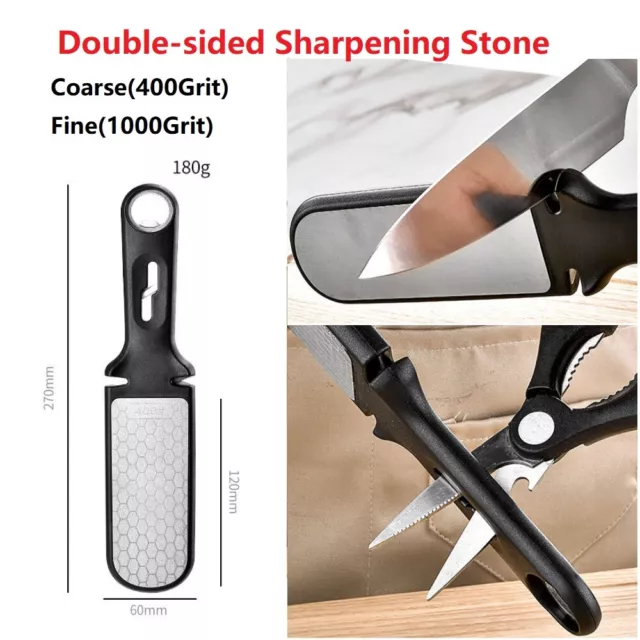 Multi-Function 400/1000Grit Double-sided Knife Sharpener 5 in 1 Sharpening Stone
