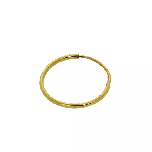 9ct Gold 10mm Lightweight Nose Ring Sleeper Hoop