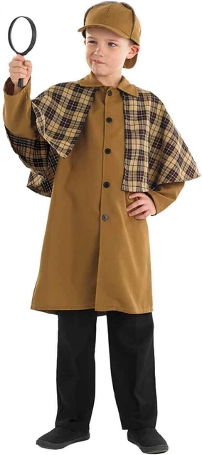 Cevikno Detektiv Kostüm Set 7-teilig - Sherlock Holmes Cosplay Mit Hut, Lupe & Brille