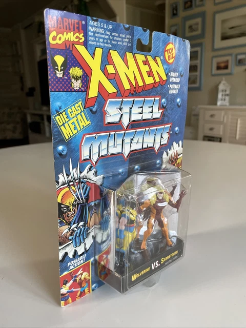 Marvel Comics 1994 X-Men Die Cast Metal Steel Mutants Wolverine Vs. Sabretooth 3