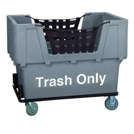 Zoro Select N1017261-Gray-Trash Material Handling Cart,Gray,Trash Only