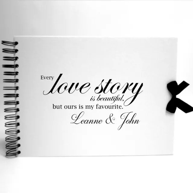 Personalised White Scrapbook A5 A4 Love Story, Photo Album, Keepsake