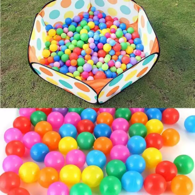 100PCS Colorful Plastic Pit Balls For Kids Pool Soft Ocean Ball Eco Friendly USA