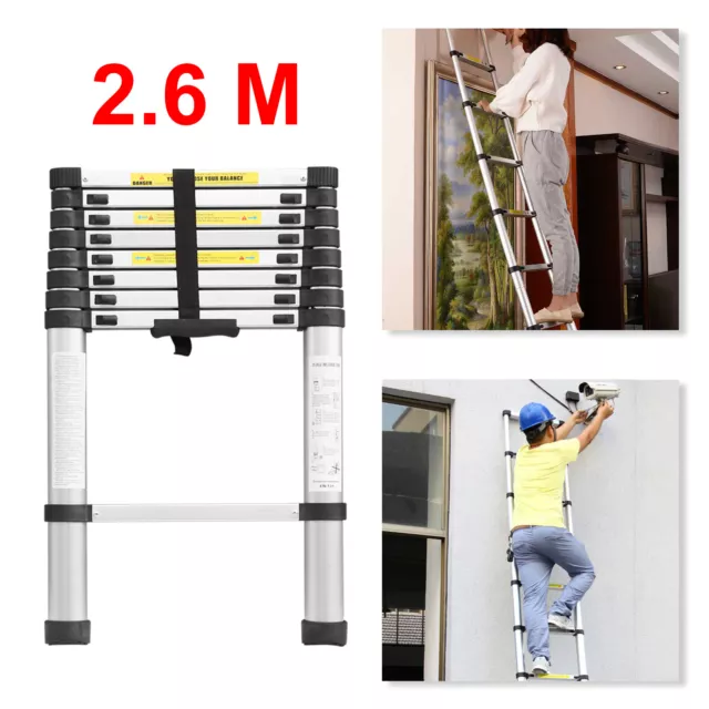 Telescopic loft ladder extendable collapsible step ladders securing bolt  2.6M