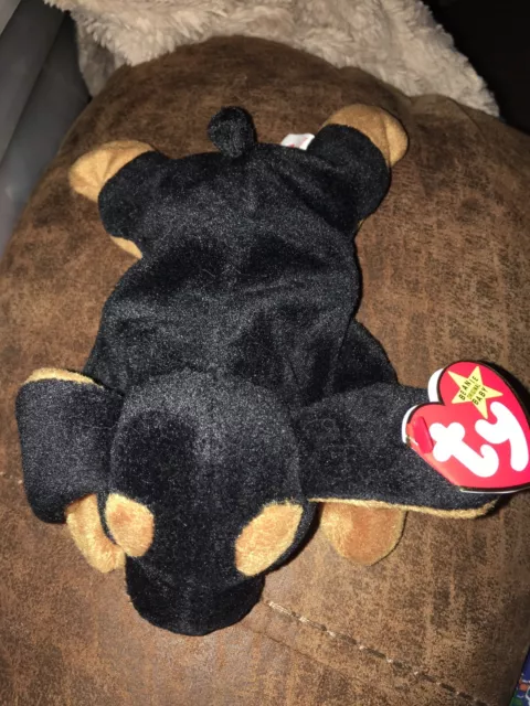 Rare Ty Beanie Baby Babies 1996 Doby Doberman Dog 15 Errors Pvc Pellets Retired