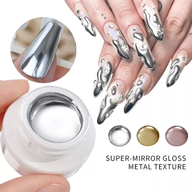 Born Pretty Peinture Métallique Vernis À Ongles Gel Argent Miroir Glitter R