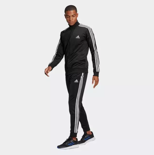 Adidas Essentials Tuta per Allenamento 3-Streifen - 3S Suit Completo Nero -