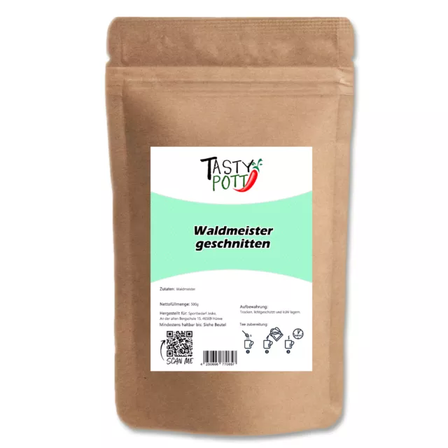 Tasty Pott Waldmeister geschnitten 500g Vegan Teekraut aromatisch Tee