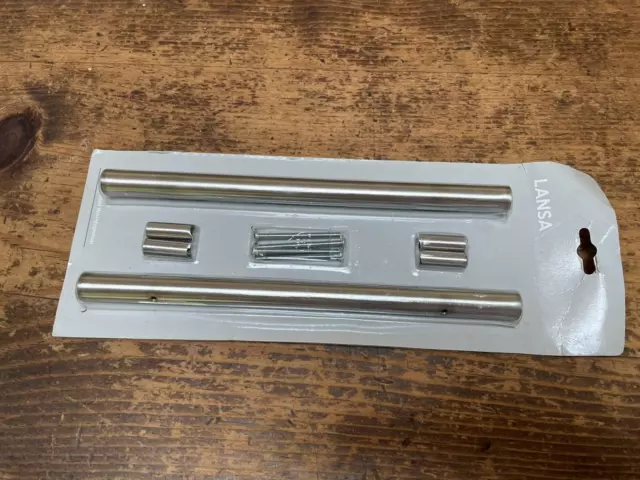 2-PACK IKEA Lansa Stainless Steel Kitchen Cabinet 9-5/8" Drawer Pulls 601.387.59