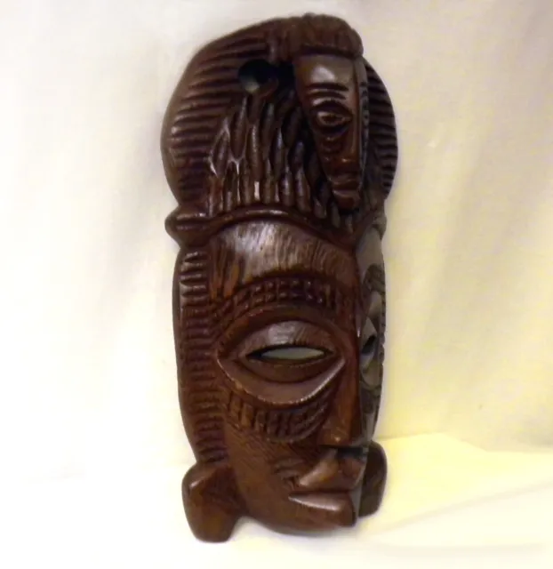 Vintage Handcrafted African Art Collection Mel’Ange Mask Made in Africa-Congo 12
