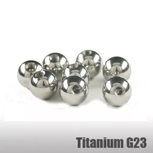 2er Set Titan Piercing Kugel 1,6mm Gewinde Schraubkugel 3/4/5/6/8mm Ball Lippe