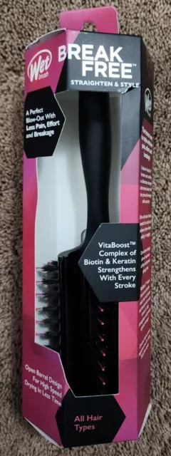 Round Brush All Hair Types by Wet Brush Break Free Straighten & Style New