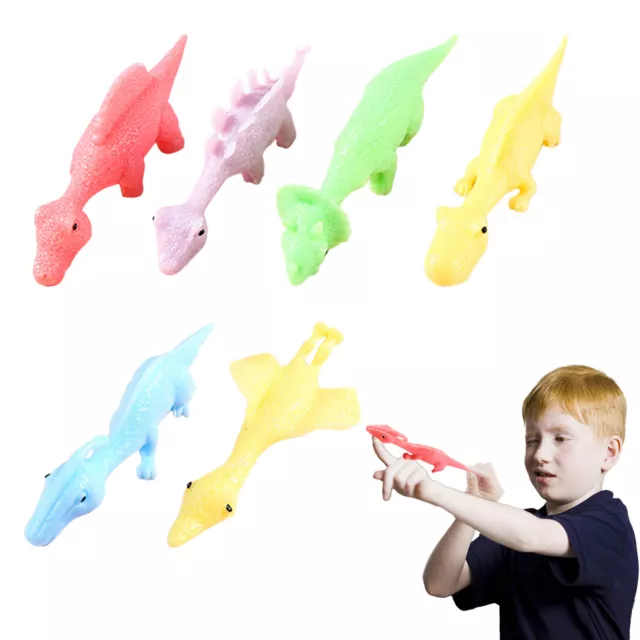 6Pcs Slingshot Dinosaur Finger Toys Catapult Toys Funny