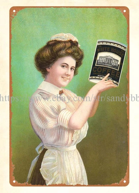 room den nostalgic  wall art 1912 White House Coffee Poster metal tin sign