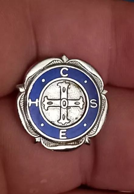 Vintage Enamel Badge CHSE Lapel Pin Confederation of Health Service Employees