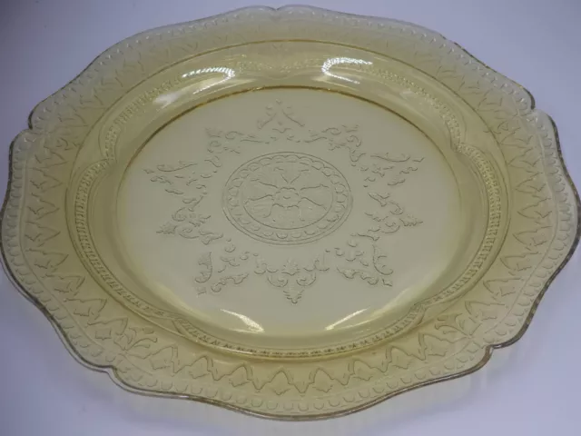 Federal Depression Glass PATRICIAN SPOKE Amber DINNER Plate 11" VTG1933-1937