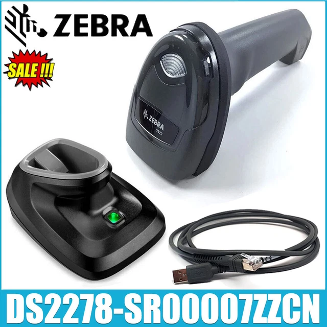 ZEBRA DS2278SR00007ZZCN WIRELESS 2D/1D Bluetooth USB Barcode Scanner W