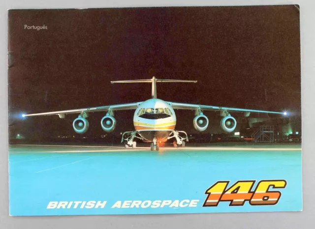 British Aerospace Bae 146 Manufacturers Sales Brochure 1983 Seat Map